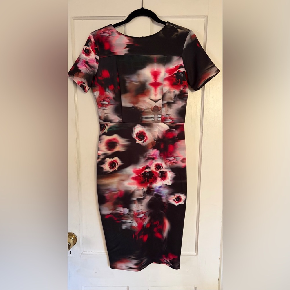Alexia Admor floral scuba midi sheath dress